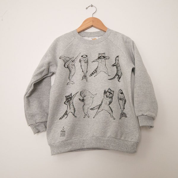 Dancing Animals Kids Crewneck Sweater