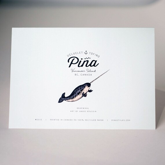 Gnarwhal Greeting Card - Etsy