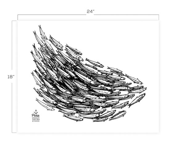 Fish School Downloadable Print 18 X 24 -  Canada