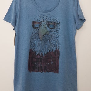 Hipster Eagle in Colour Ladies T-Shirt image 2