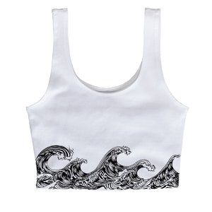 Doodle Wave Crop Tank