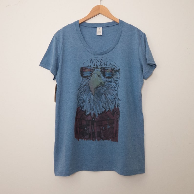 Hipster Eagle in Colour Ladies T-Shirt image 1