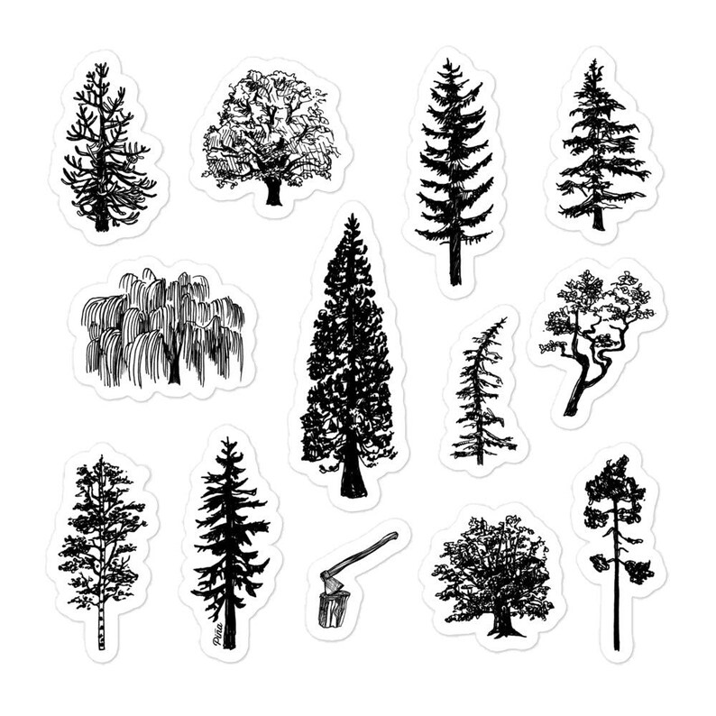Sticker Brou Tree Tree Species Stickers - Etsy