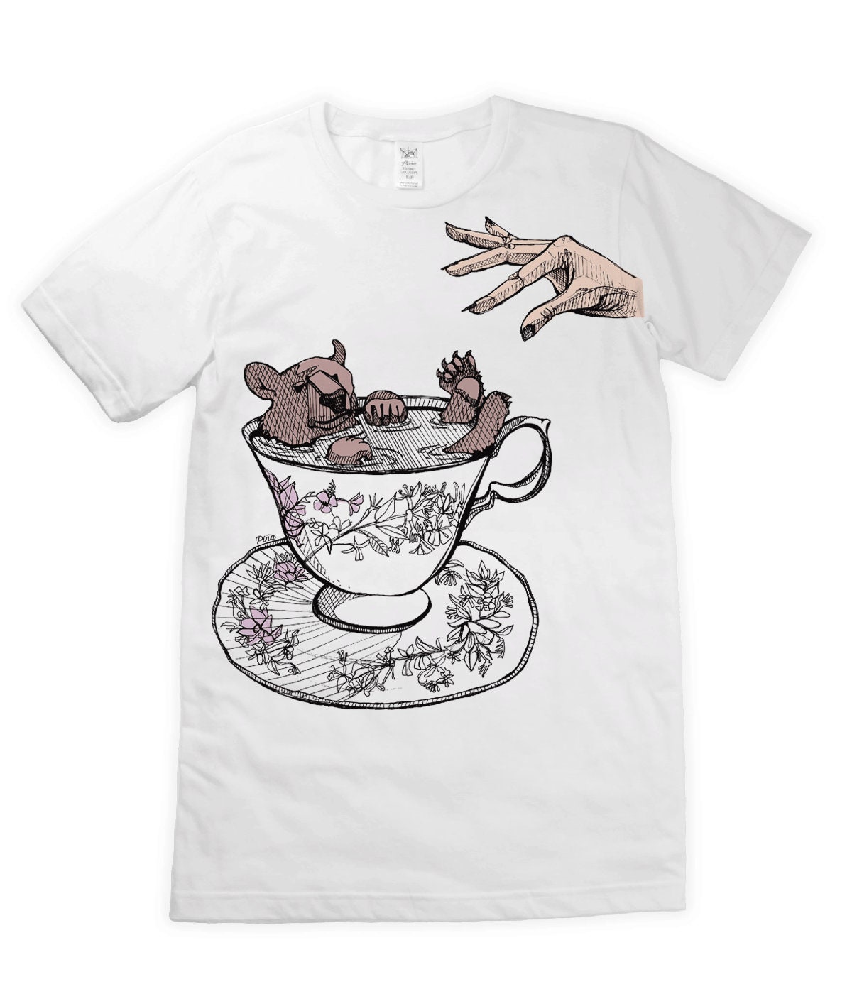 Bear in Teacup Unisex TShirt Etsy