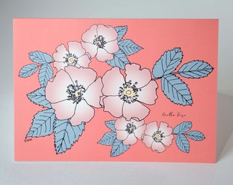 Nootka Rose Greeting Card