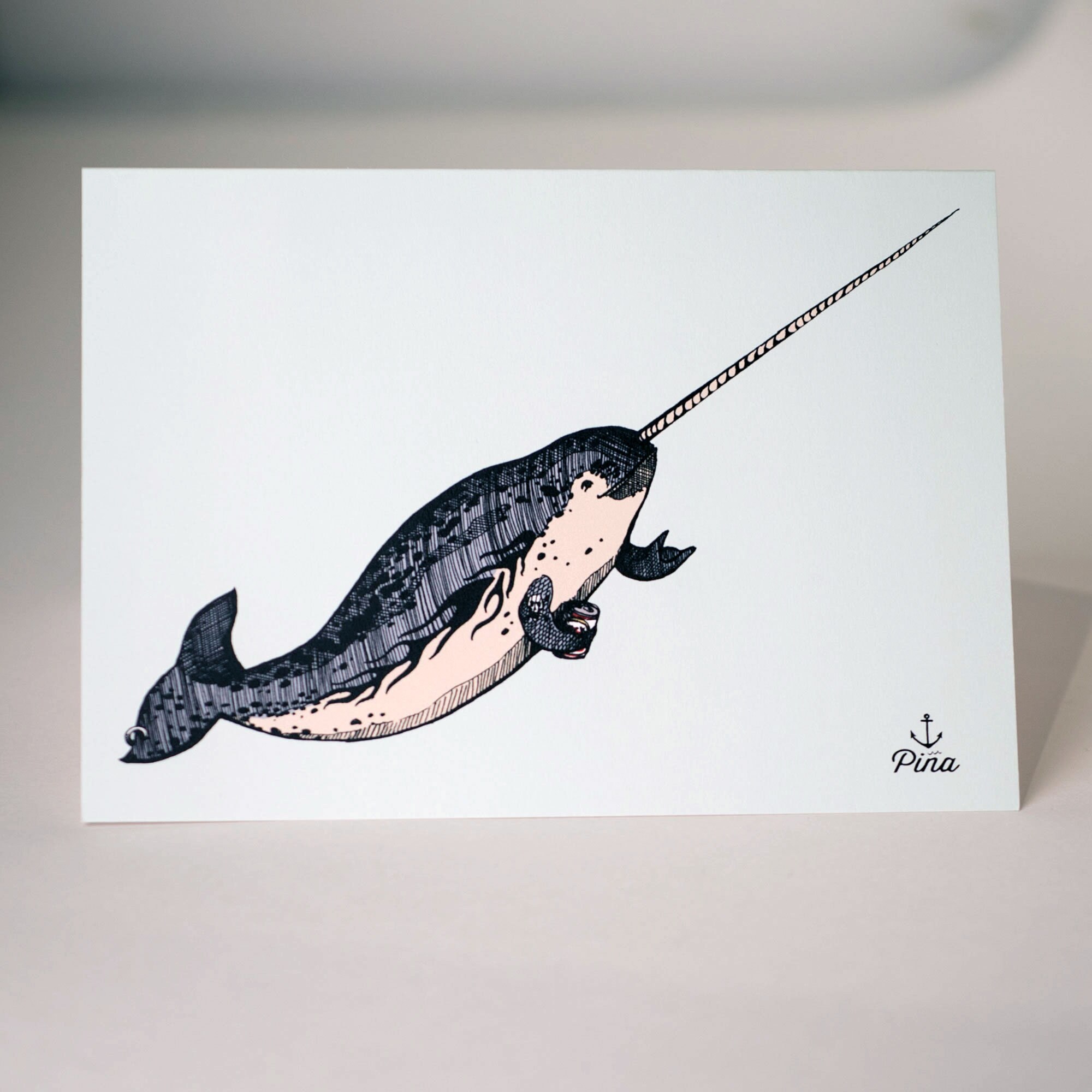 Gnarwhal Greeting Card - Etsy Canada