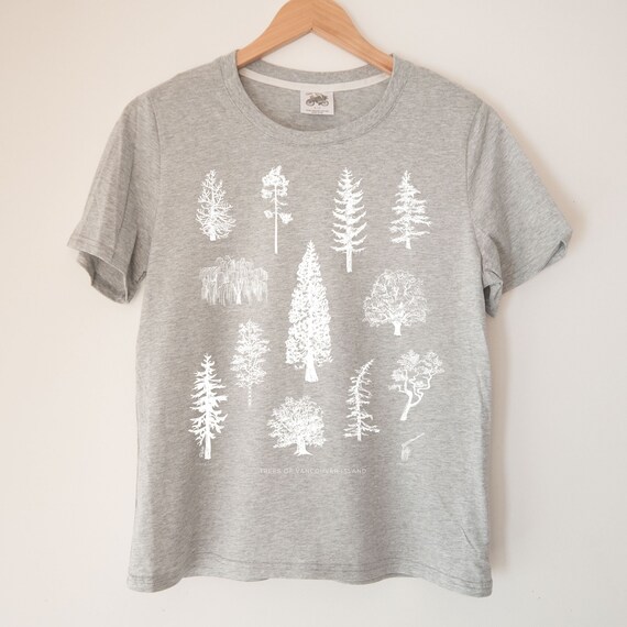Tree Species Printed Ladies Crewneck Boxy T Shirt | 100