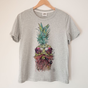 Captain Pina Printed Crewneck Ladies Boxy T Shirt | 100% Organic Cotton Top | Made in BC