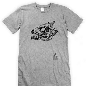 Fish Skull Unisex T-Shirt image 3