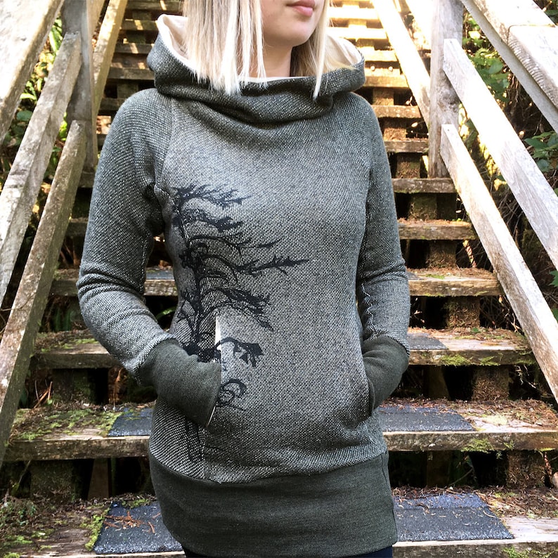 XXL Sale! Forest Green Spruce Tree Jeni Mack Kangaroo Hoodie