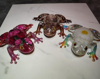 Handcrafted Resin Frogs