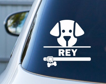 Customizable Personalized Name Dog Vinyl Decal Sticker for Cars, Windows, Laptops and more