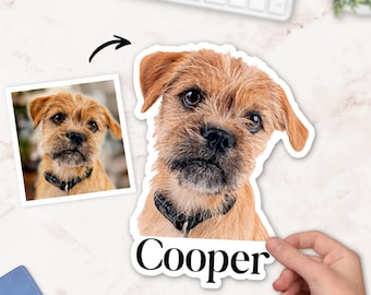 Custom Dog Photo Stickers, Personalized Waterproof Pet Decals
