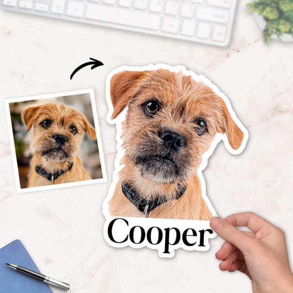 Dog Stickers, Custom Dog Photo Sticker, Custom Pet Sticker, Cat Sticker, Waterproof Water Bottle Decal, Dog Mom Gift