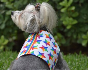 Dog Harness Pride | Dog Clothes Pride | Rainbow Dog Dress | Gay Pride Dog Harness | Dog Clothes LGBT Pride Handmade | Dog Harness Dress