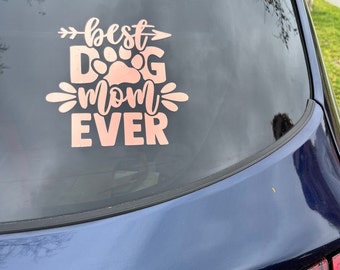 Dog Mom Vinyl Decal, Dog Decal, Dog Mom Gift, Vinyl Decal Sticker for Cars, Laptops, Water Bottles, Laptop Sticker, Water Bottle Sticker