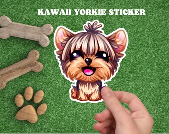 Cute Dog Sticker, Adorable Puppy Dog Waterproof Die-Cut Water Bottle Laptop Sticker