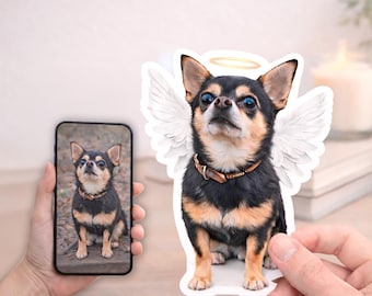 Custom Pet Memorial Sticker from Your Photo – Dog or Cat Loss Keepsake Decal