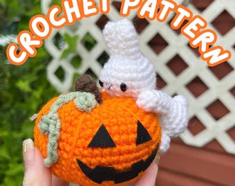 Halloween Bunny on a Pumpkin crochet pattern
