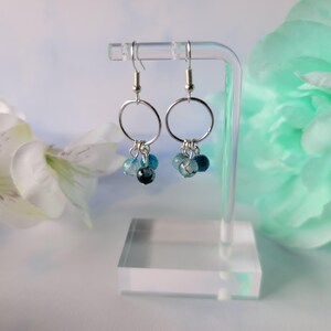 Blue Stone Hoops