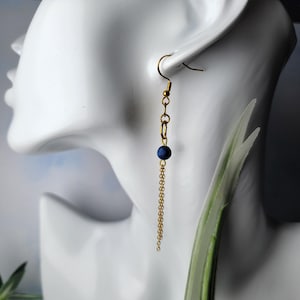 Asymmetrical Lapis Earrings