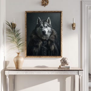 Custom Regal Pet Portrait, Royal Dog Cat Painting, Personalized Pet Gift, Custom Pet Art, Renaissance Pet Portrait, Wall Decor