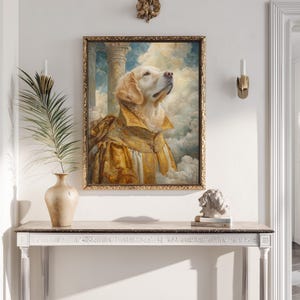 Custom Regal Pet Portrait, Royal Dog Cat Painting, Personalized Pet Gift, Customized Pet Art, Renaissance Pet Portrait Wall Art