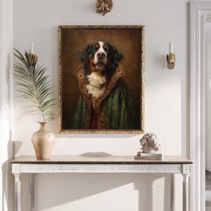 Custom Regal Pet Portrait, Personalized Pet Gift, Custom Renaissance Pet Painting, Customized Pet Portrait from Photo, Pet Wall Art
