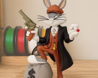 Bugs Bunny Peaky Blinder Figure | Premium 3D Printed Collectible