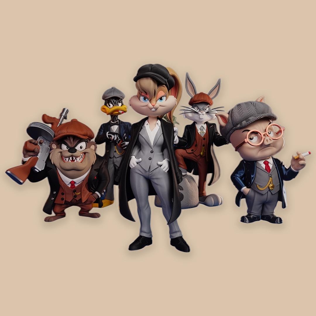 Lola Rabbit Peaky Blinder Figure | Premium 3D Printed Collectible