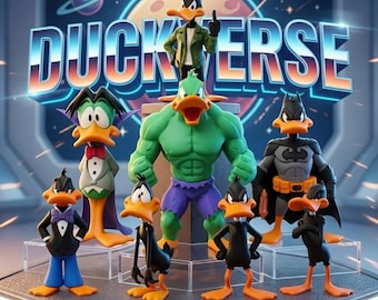 Duck Verse Collection 3D Printed Collectible Duck Figures | Fan Inspired Shelf Decor | Geek Gift
