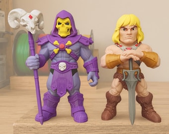 Retro Legends Inspired He Man  and Skeletor Figures | Premium 3D Printed Collectible | Collector Display | Individual or Set