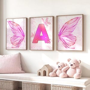Stampa personalizzata con nome a forma di farfalla, decorazione murale personalizzata per cameretta, cameretta dei bambini, baby shower o come regalo, stampa a forma di farfalla personalizzabile per bambini