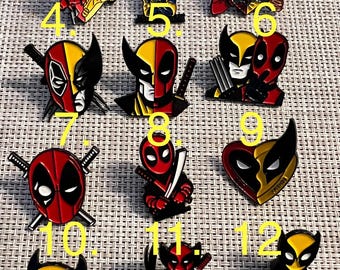 Enamel Pins Deadpool and Wolverine