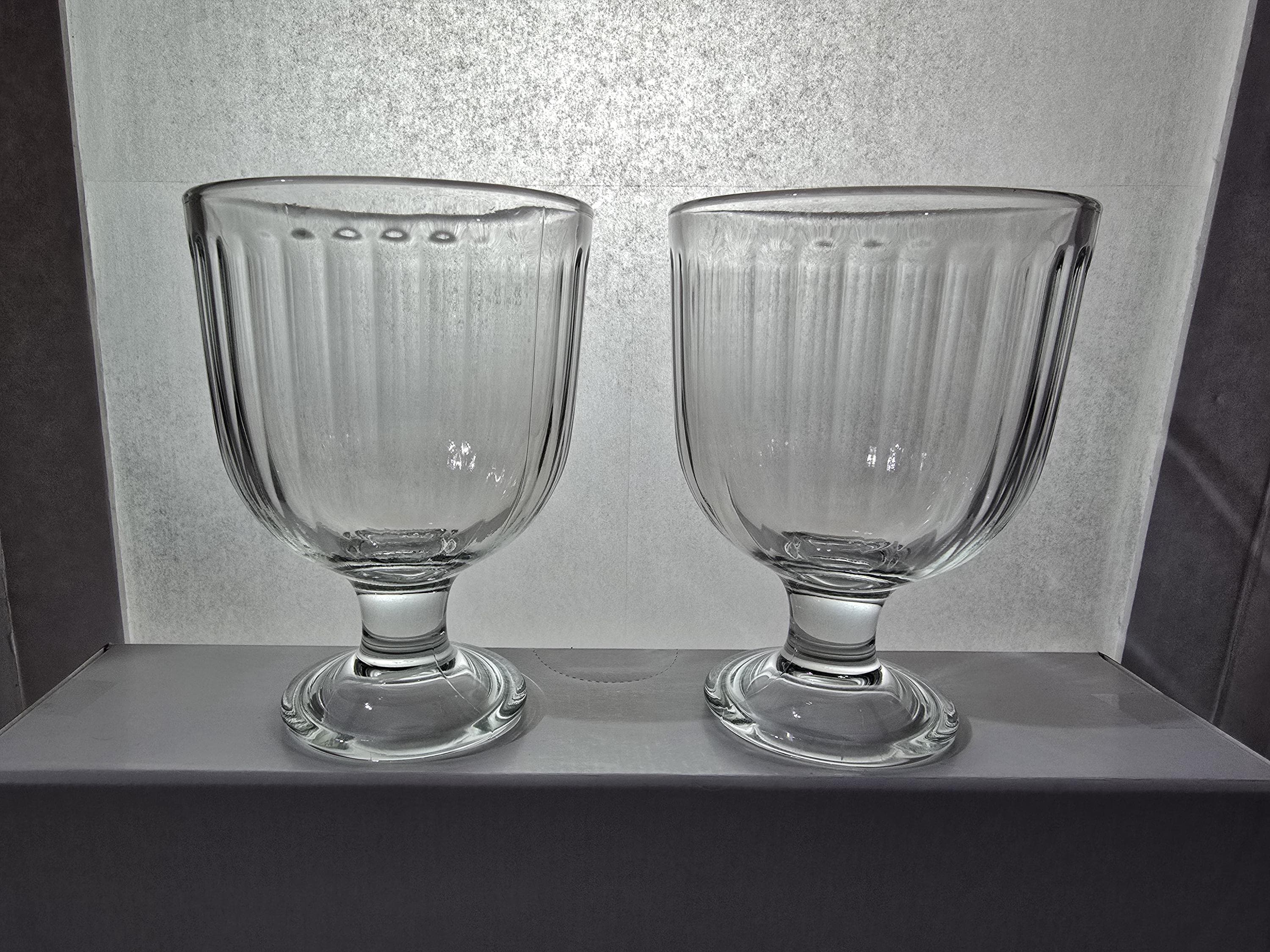 IKEA Serie VARDAGEN Kelche aus geripptem klarem Glas, 2er Set
