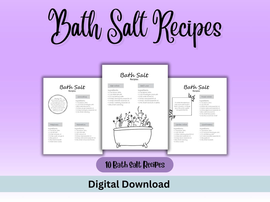 Bath Salt Recipes, Witchy Bath Rituals, Bath Time Magic, Essential Oil ...