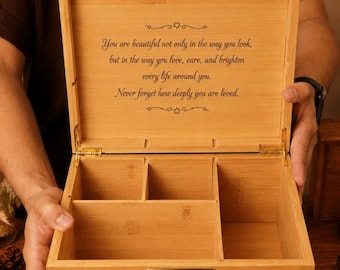 Personalized Wooden Keepsake Box,Engraved Photo Storage Box,Memory Box, Personalized Memory Keepsake Box