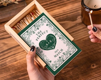 Personalized Couples Matchbox, The Perfect Match Box, Wedding Gift for Couple, Matchbox Anniversary Gifts, Valentine's Day Gifts For Her