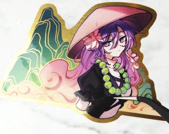 Touhou Byakuren Gold Sticker | UFO, AOCF