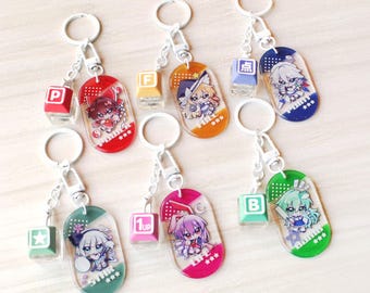 Touhou Clicky Keycap Fidget Keychains | Marisa, Reimu, Reisen, Sakuya, Sanae, Youmu