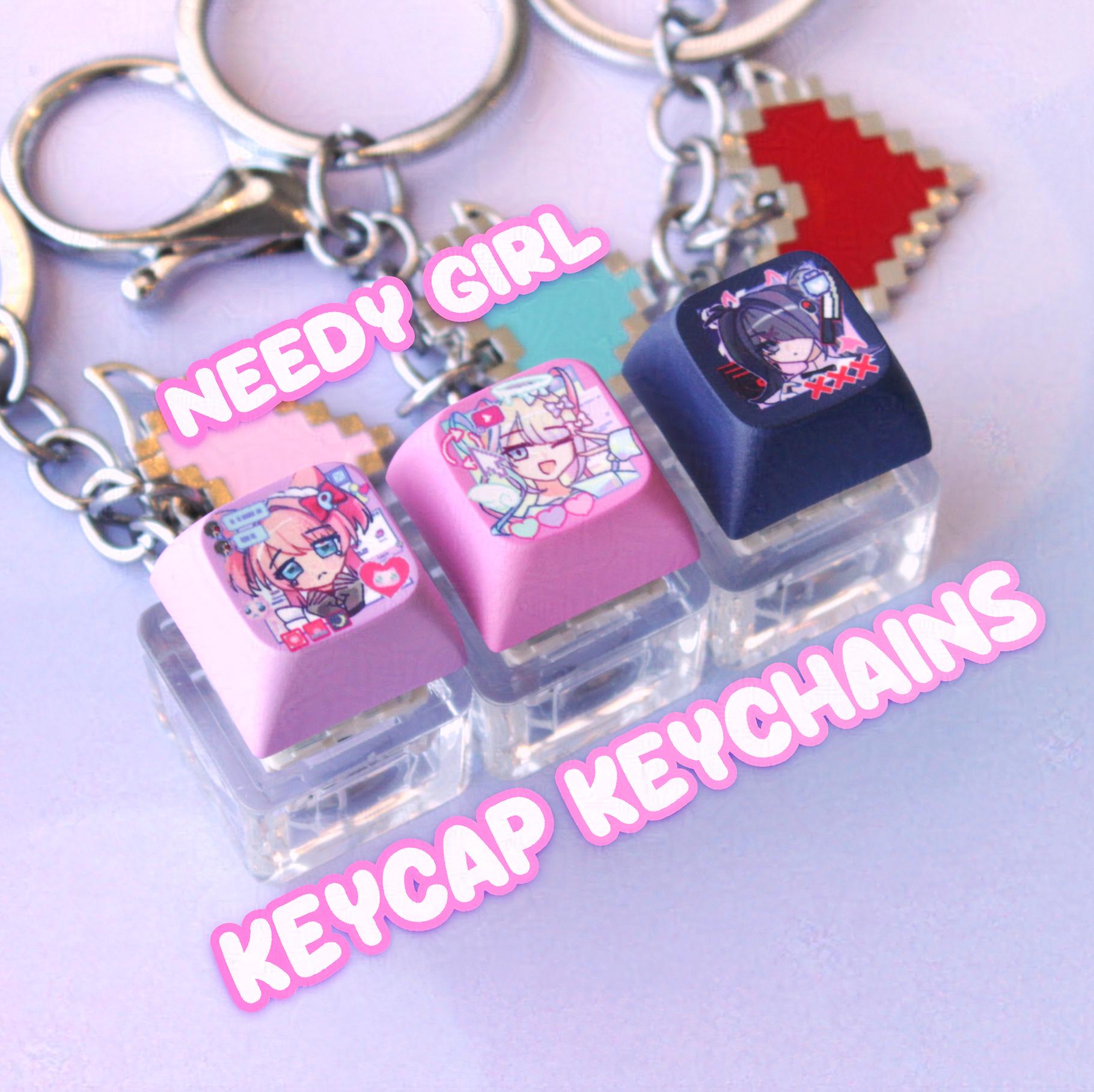 NSO Clicky Keycap Fidget Keychains | Needy Girl Overdose | Kangel