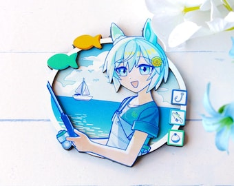 Seiun Sky Wood Magnet | Uma Musume | 2-Layer