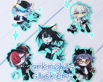 Arknights Holo Glow-in-the-Dark Stickers | Click, Deepcolor, Mon3tr, Scene, Tecno