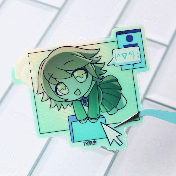 DR1 Chihiro Holo Glow-in-the-Dark Sticker | Danganronpa | Chihiro Fujisaki Alter Ego