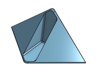 Supporto in vetro medio da 8 pezzi - Mezza piramide (confezione da 8)