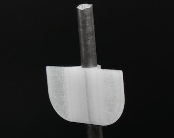 Confezione da 6 supporti per picchetti medi per opere d'arte in vetro o ceramica - Passanti - Traslucidi per interni/esterni, resistenti ai raggi UV! Adatti per barre d'acciaio da 1/4 (confezione da 6)