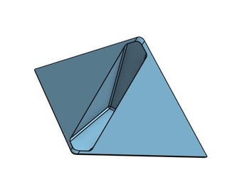 Espositore in vetro grande da 6 pezzi - Angolo a mezza piramide (confezione da 6)