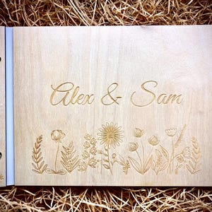 Custom Wooden Wedding Photo Album | Personalized Wedding Gift | Boho Wedding Guestbook