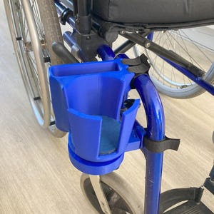 Wheelchair cupholder and phone holder