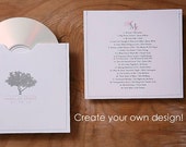 Personalized  cd sleeve wedding favor PRINT ANYTHING {pack of 45}